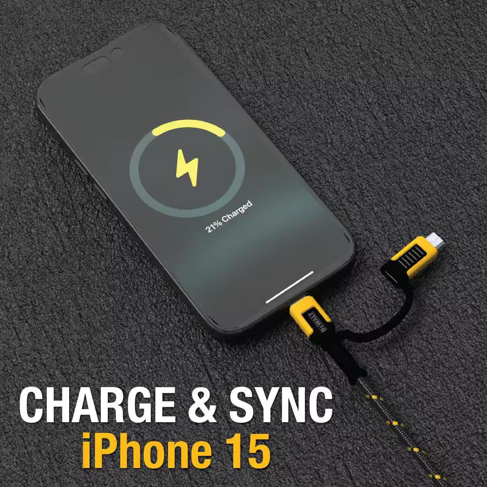 Combo Cable Type C/Micro USB to Type C/USB 6 Ft.