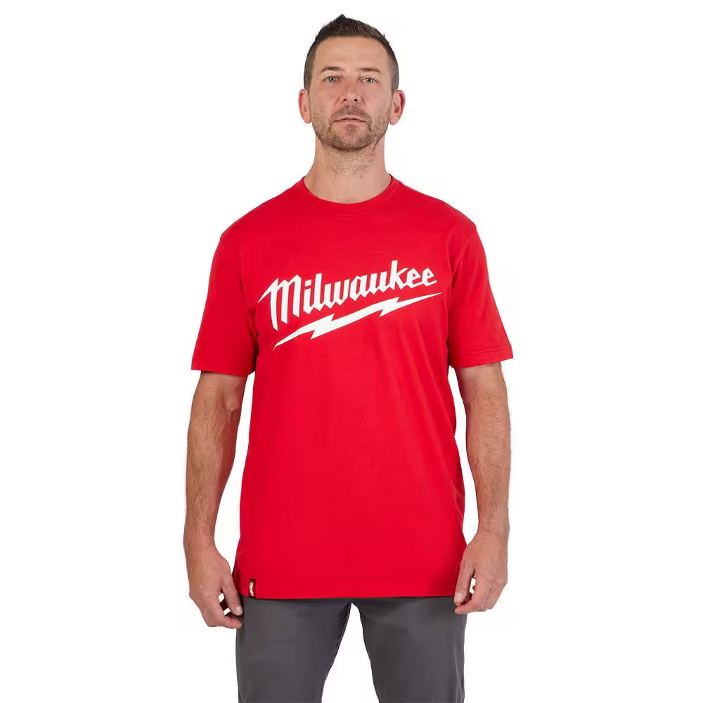 Milwaukee Heavy Duty Short-Sleeve T-Shirt — Red