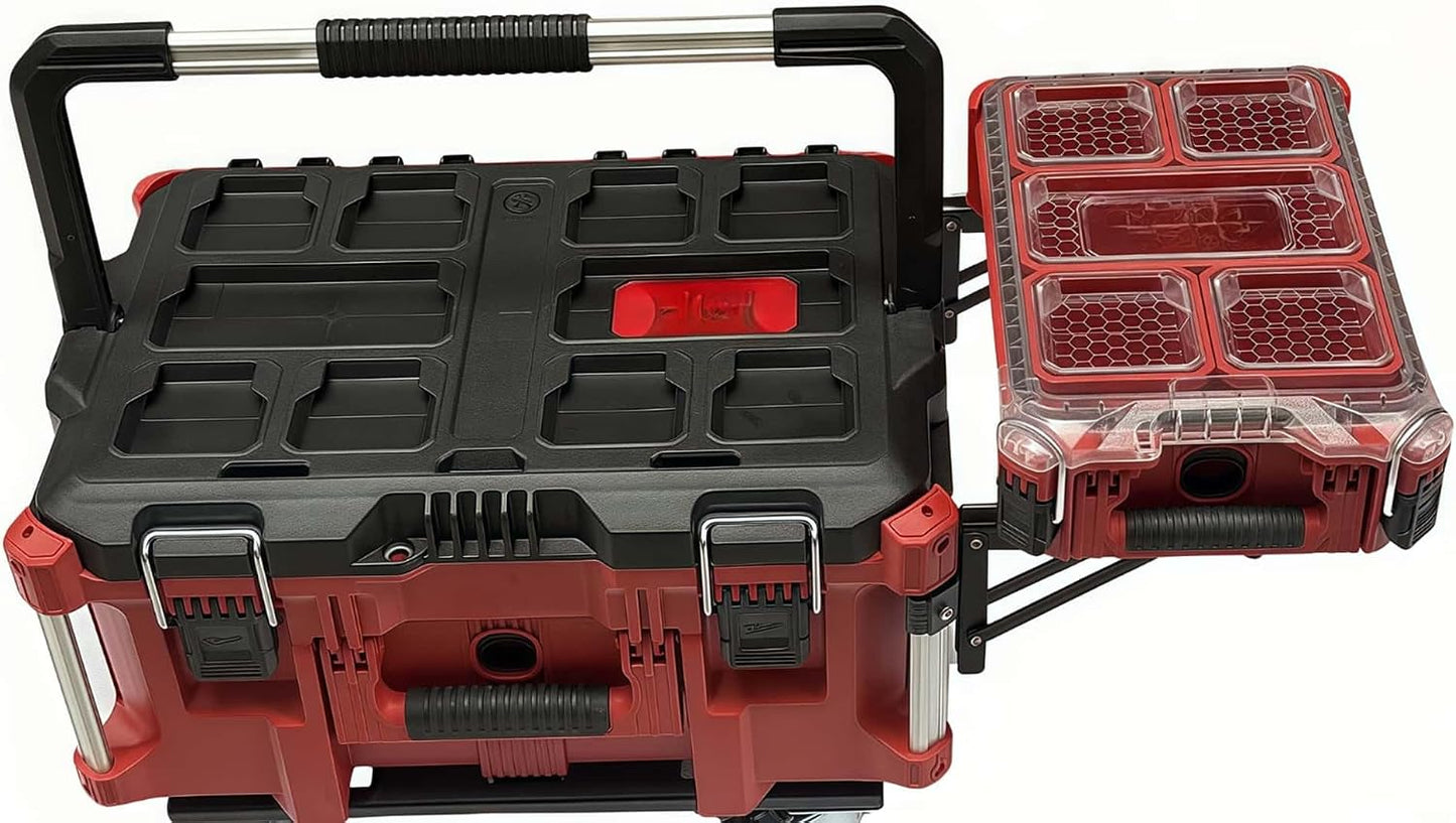 Folding Side Storage Mounts for Milwaukee Packout — 2-Pack, Red