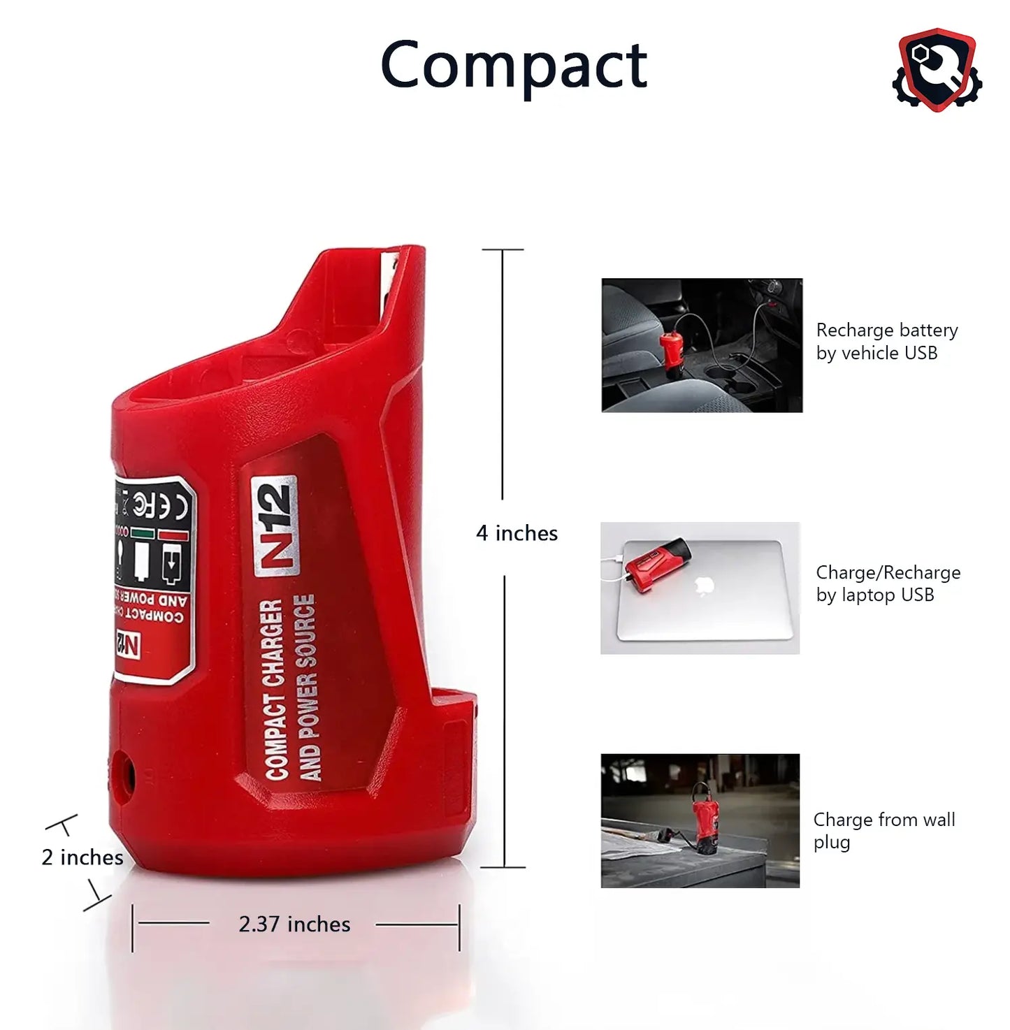 milwaukee m12 jacket battery adapter