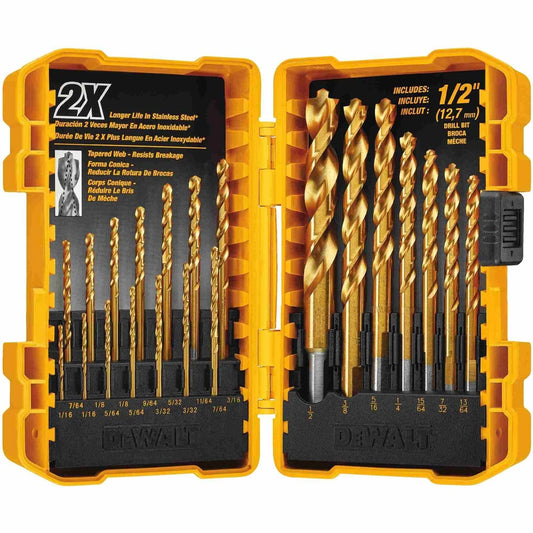 DeWalt DW1361 Titanium Pilot Point 21-piece drill bit set