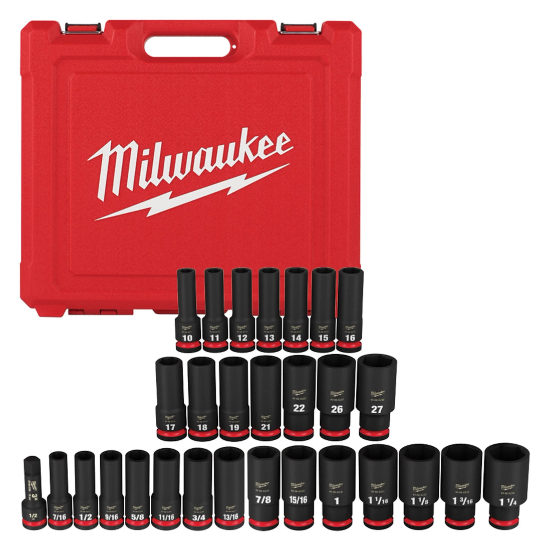 Milwaukee 1/2-inch drive impact socket set