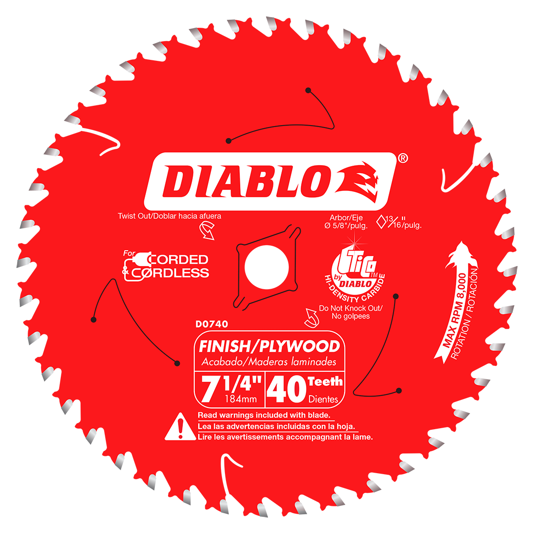 Diablo 7-1/4" 40-Tooth Thin Kerf Circular Saw Blade
