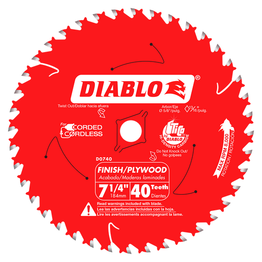 Diablo 7-1/4" 40-Tooth Thin Kerf Circular Saw Blade