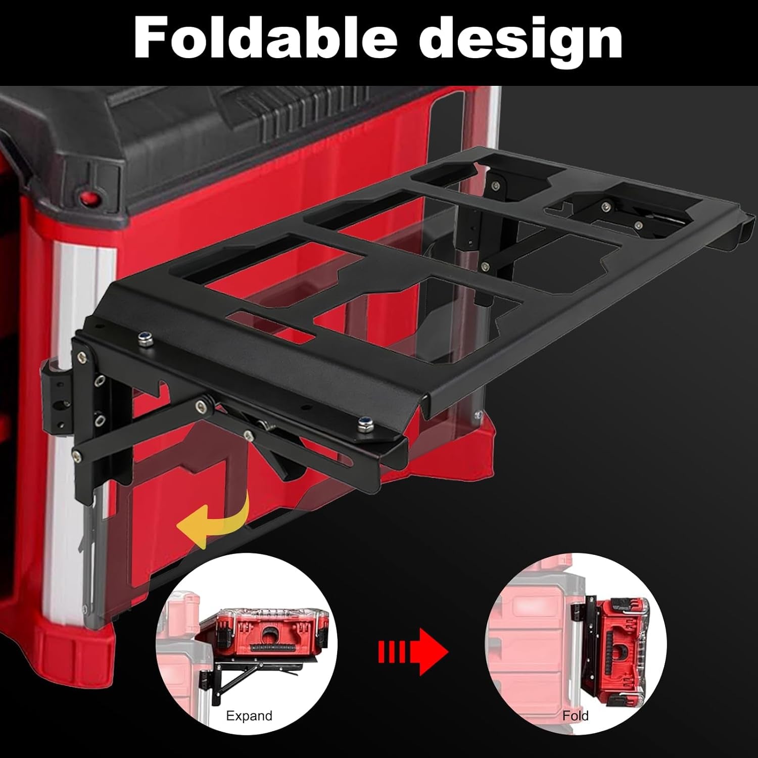 Folding Metal Side Table for Milwaukee Packout