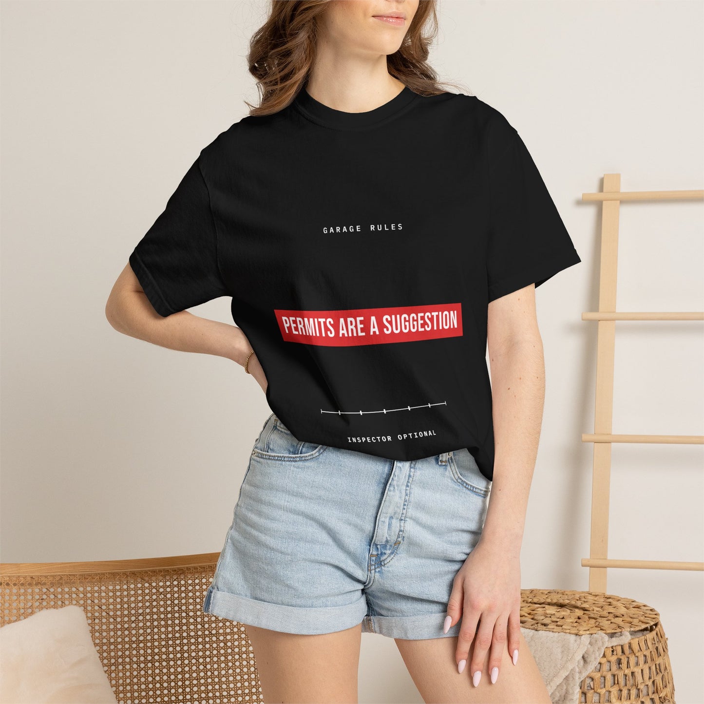 Permits Are A Suggestion — Heavyweight Tee — Tool Army