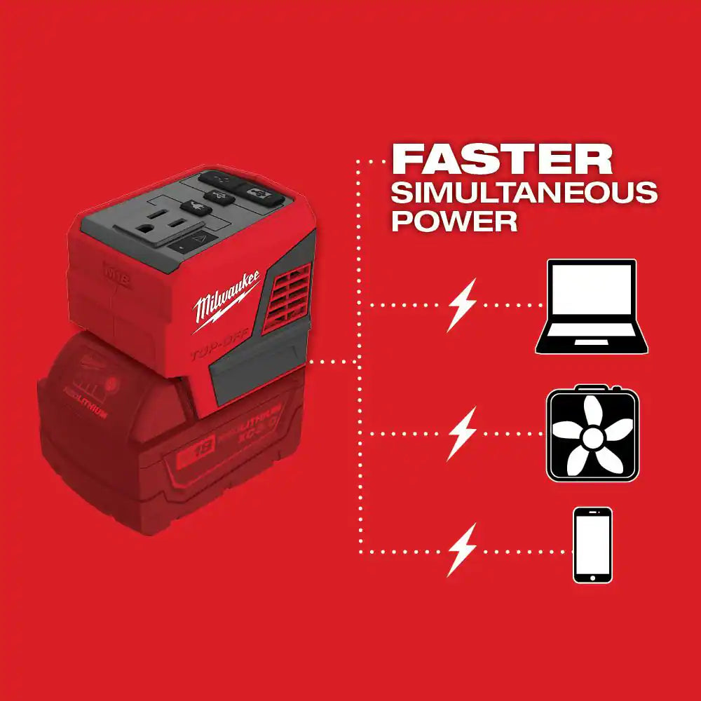 M18 18-Volt Lithium-Ion 175-Watt Powered Compact Inverter for M18 Batteries (Tool-Only)