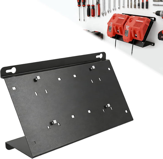 Dual Angled Steel Wall Bracket for Milwaukee M12 & M18 Chargers