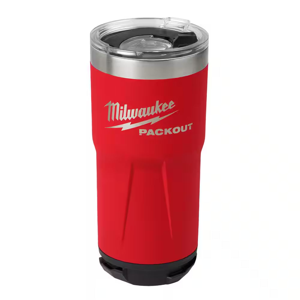 Milwaukee PACKOUT Tumbler — 20 oz Red / 30 oz Black