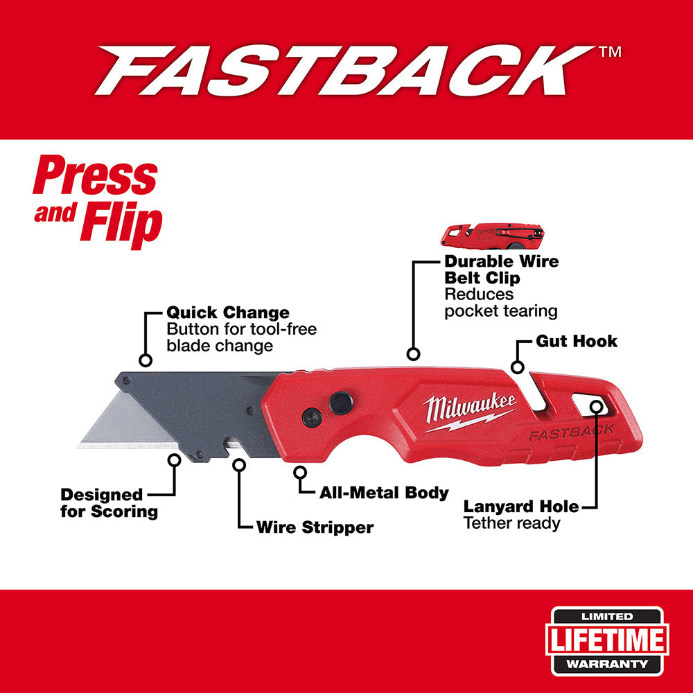Cúter plegable FASTBACK Milwaukee 48-22-1501