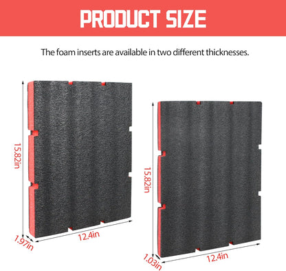 48-22-8452 Packout Foam Inserts for Milwau-Kee Packout Drawer Foam（Red）