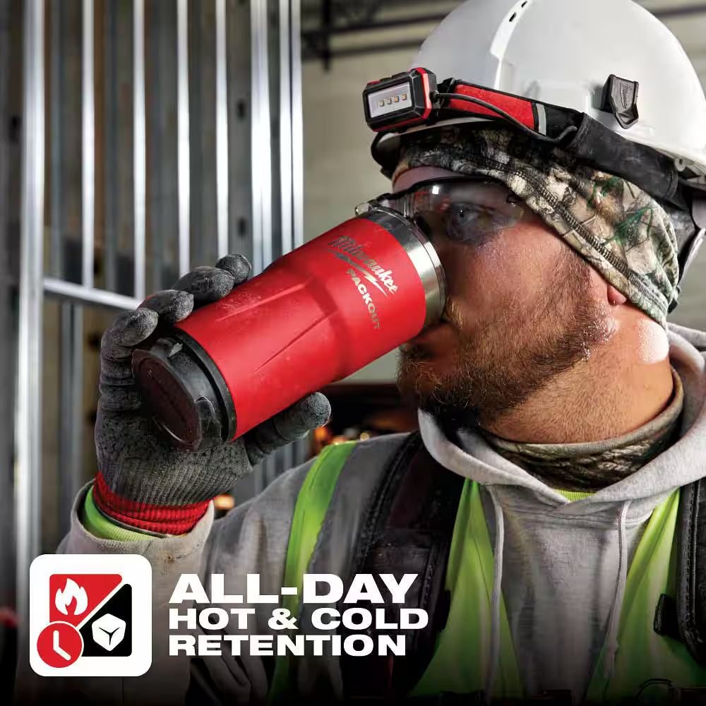 Milwaukee PACKOUT Tumbler — 20 oz Red / 30 oz Black