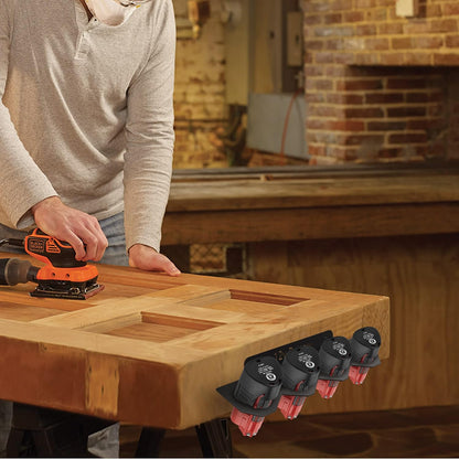 4-Slot Metal Wall Mount for Milwaukee M12 Batteries