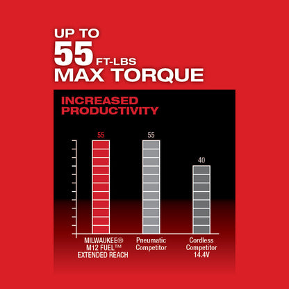 Milwaukee 2560-20 M12 FUEL Llave de carraca de alcance extendido de 3/8 pulg.