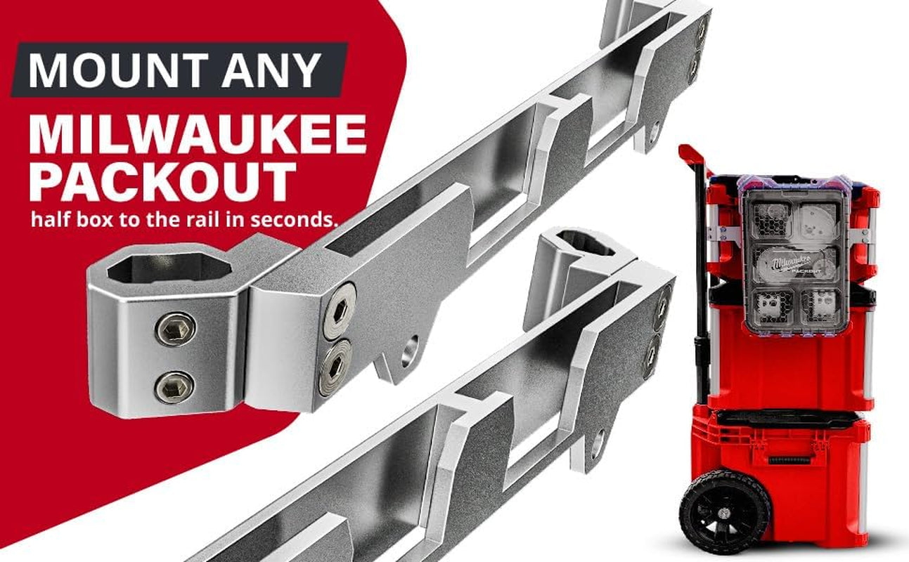 Packout Tool Rail Side Mount — Anodized Aluminum, Silver