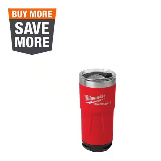 Milwaukee PACKOUT Tumbler — 20 oz Red / 30 oz Black