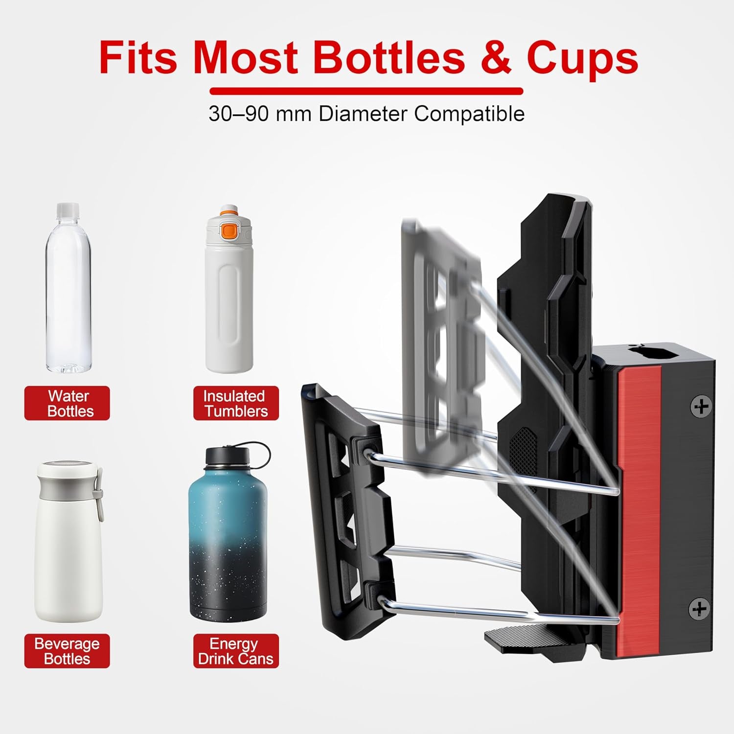 Adjustable Cup Holder Compatible with Milwaukee Packout, Drink Holder