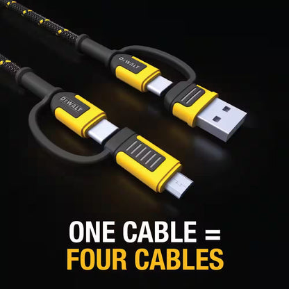 Combo Cable Type C/Micro USB to Type C/USB 6 Ft.