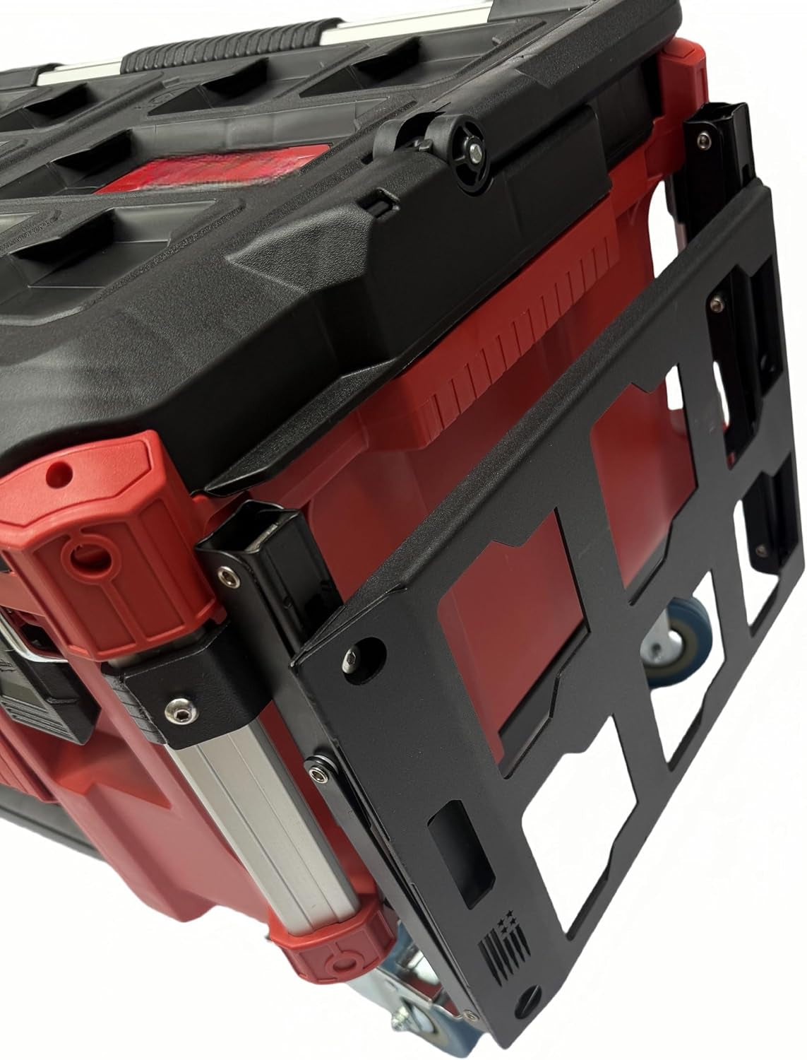Folding Side Storage Mounts for Milwaukee Packout — 2-Pack, Red