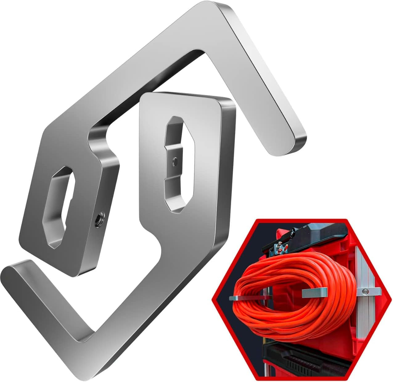 Extension Cord Holder for Alpha Rail System — Fits Milwaukee Packout