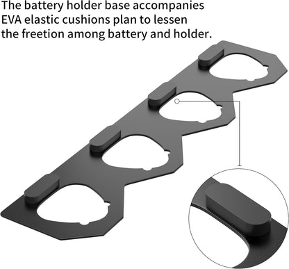 4-Slot Metal Wall Mount for Milwaukee M12 Batteries