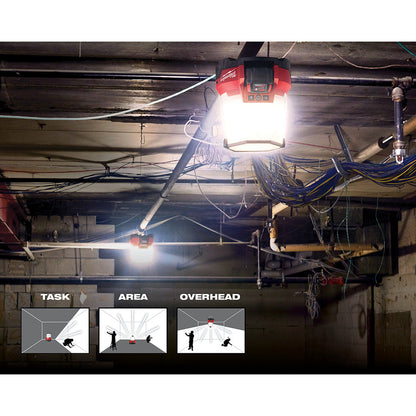 Milwaukee 2146-20 M18 RADIUS Luz de obra compacta LED con ONE-KEY