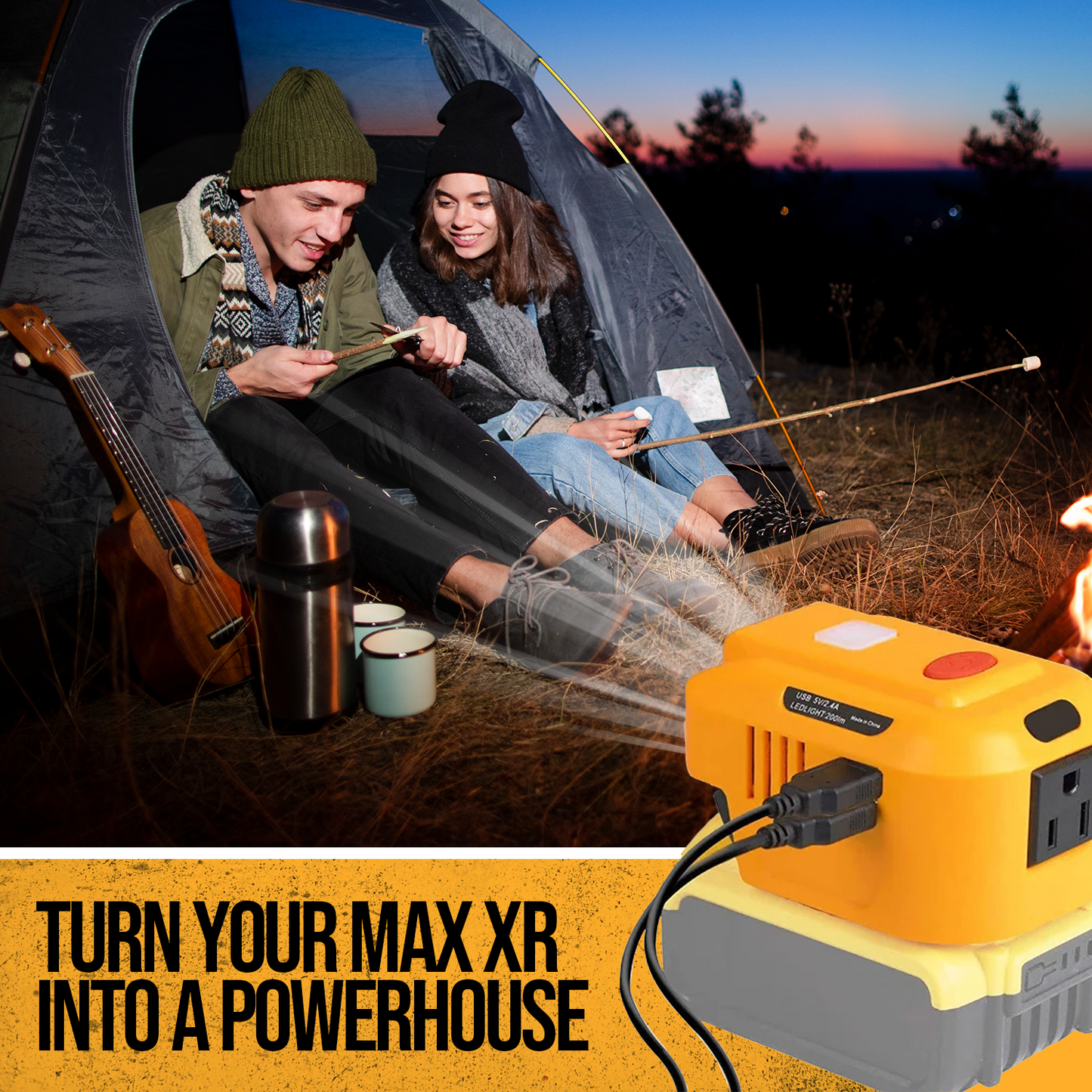 150W Power Inverter Compatible with Dewalt MAX XR Battery