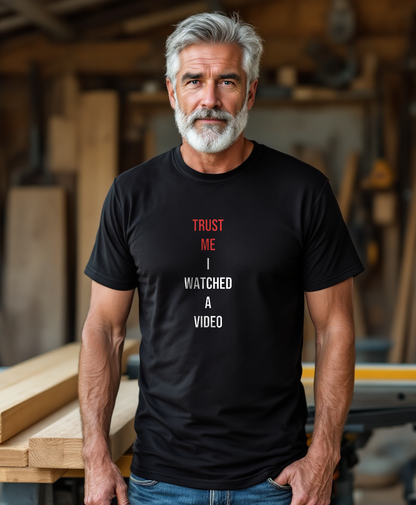 Trust Me I Watched A Video — worn by a model (Tool Army) — Black