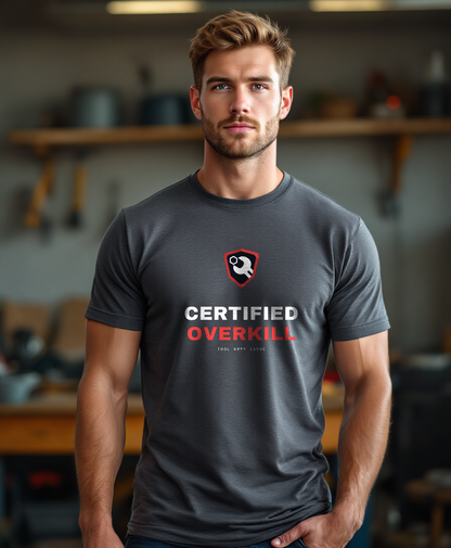 Certified Overkill — worn by a model (Tool Army) — Charcoal