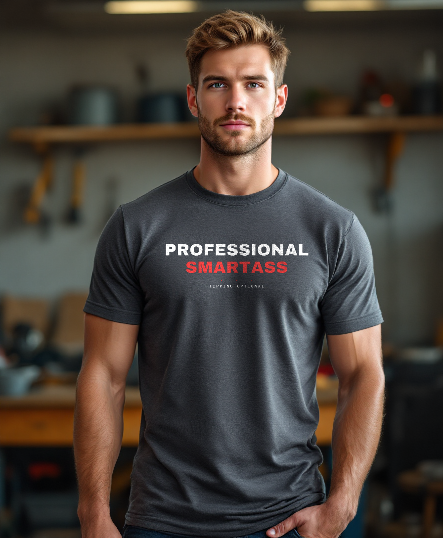Professional Smartass — worn by a model (Tool Army) — Charcoal