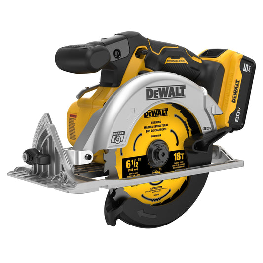 DeWalt DCS565P1 Sierra circular inalámbrica sin escobillas XR de 20 V MÁX* 6-1/2 pulg.