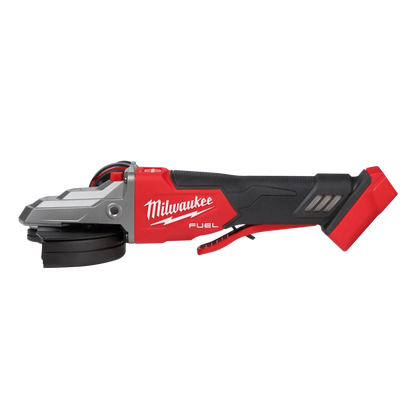 Milwaukee 2886-20 M18 FUEL Amoladora de frenado de cabeza plana de 5", interruptor de paleta sin bloqueo (solo herramienta)