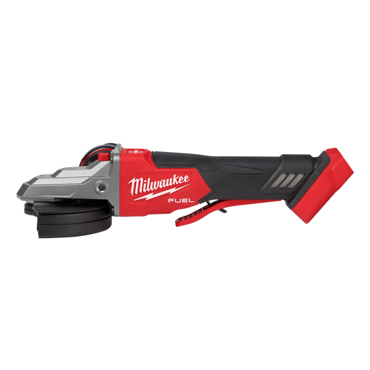 Milwaukee 2886-20 M18 FUEL Amoladora de frenado de cabeza plana de 5", interruptor de paleta sin bloqueo (solo herramienta)