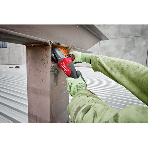 Milwaukee 2886-20 M18 FUEL Amoladora de frenado de cabeza plana de 5", interruptor de paleta sin bloqueo (solo herramienta)