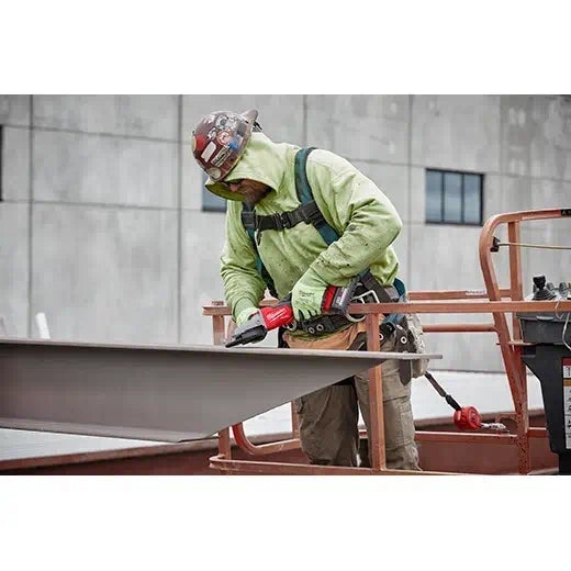 Milwaukee 2886-20 M18 FUEL Amoladora de frenado de cabeza plana de 5", interruptor de paleta sin bloqueo (solo herramienta)