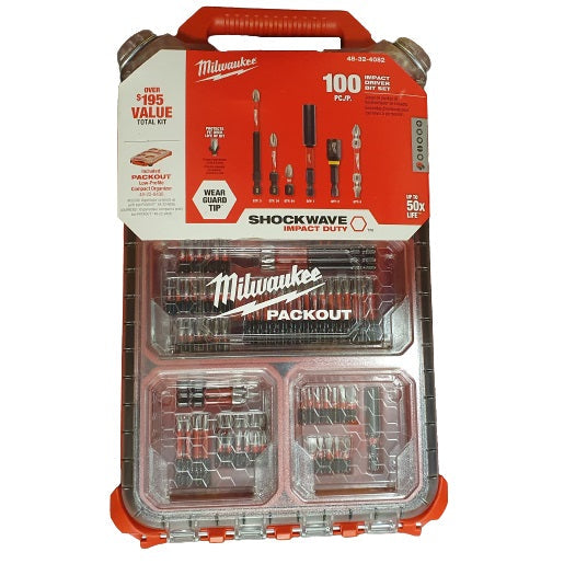 Milwaukee 48-32-4082 100PC SHOCKWAVE PACKOUT KIT