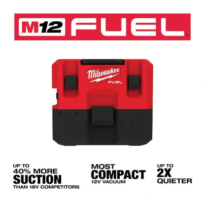 Milwaukee 0960-20 Aspiradora en seco/húmedo M12 FUEL de 1.6 galones
