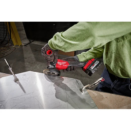 Milwaukee 2889-20 M18 FUEL Amoladora de frenado de velocidad variable de 4-1/2" / 5", interruptor deslizante con bloqueo
