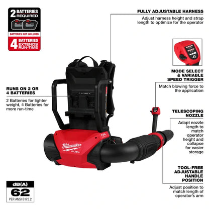 Milwaukee 3009-20 M18 FUEL Dual Battery Backpack Blower (Tool Only)