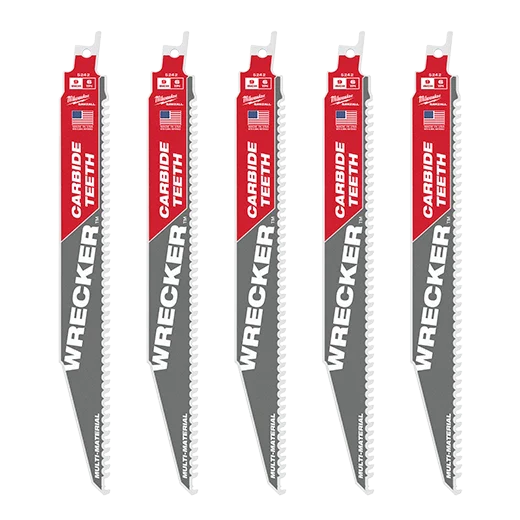 Milwaukee 48-00-5542 9" 6 TPI HOJA DE SIERRA SAWSALL THE WRECKER con Dientes de Carburo Paquete de 5