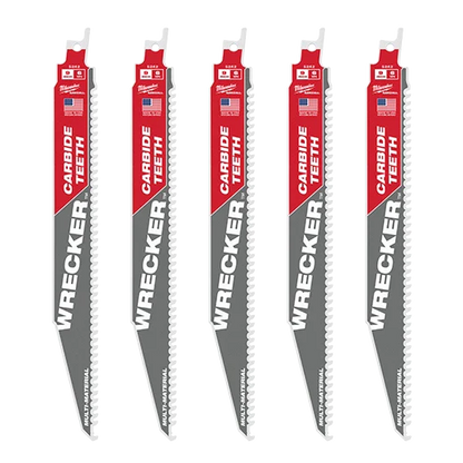 Milwaukee 48-00-5542 9" 6 TPI HOJA DE SIERRA SAWSALL THE WRECKER con Dientes de Carburo Paquete de 5