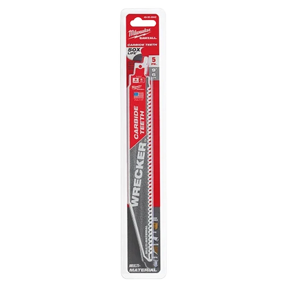 Milwaukee 48-00-5542 9" 6 TPI HOJA DE SIERRA SAWSALL THE WRECKER con Dientes de Carburo Paquete de 5