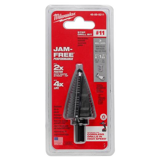 Milwaukee 48-89-9211 Broca escalonada #11, 7/8" - 1-7/32"