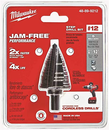 Milwaukee 48-89-9212 Broca escalonada #12, 7/8" - 1-3/8"