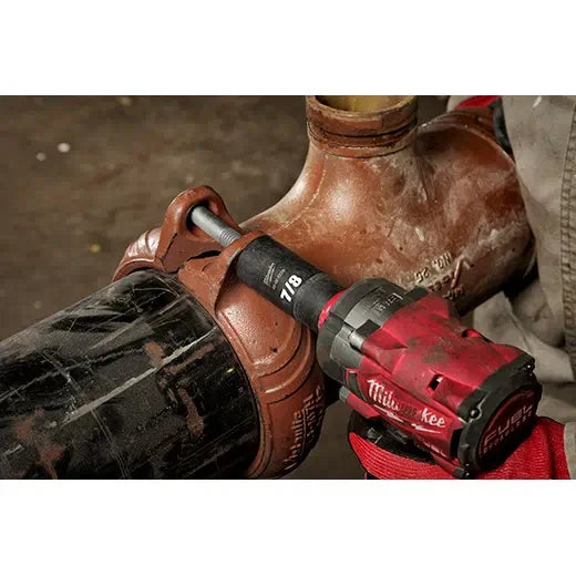 Milwaukee 49-66-7011 Juego de 12 dados de impacto SHOCKWAVE de 1/2" de profundidad y 6 puntas SAE