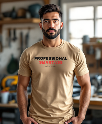 Professional Smartass — worn by a model (Tool Army) — Sand