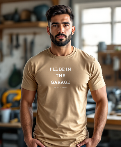 I'll Be In The Garage — worn by a model (Tool Army) — Sand