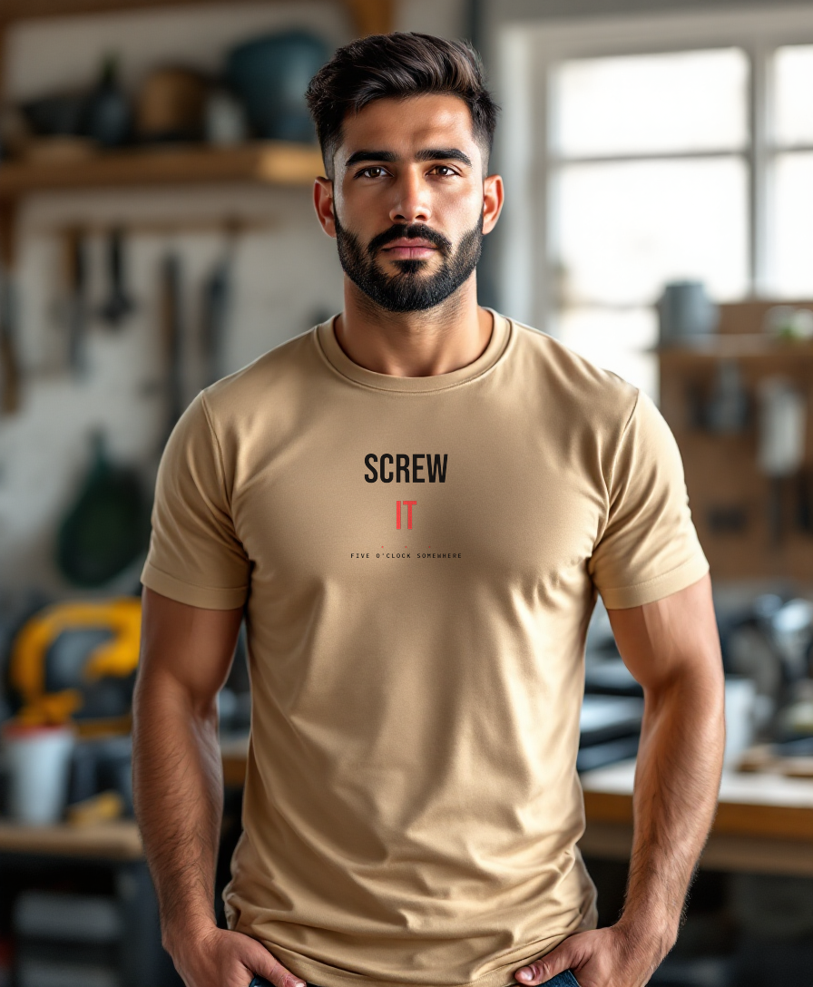 Screw It — worn by a model (Tool Army) — Sand