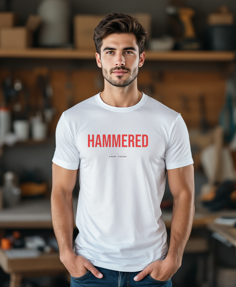 Hammered — worn by a model (Tool Army) — White