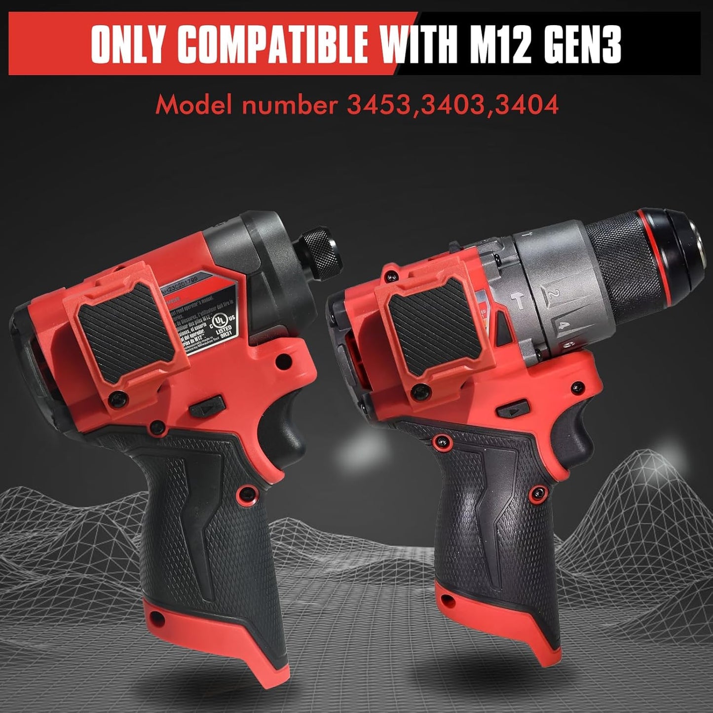 2-Pack Magnetic Bit Holders for Milwaukee M12 GEN3 Drills